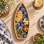 The Woven Bloom — Handcrafted Indigo Boat Platter - Image 2